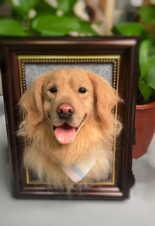 Mini Framed Pet Portrait - Dog
