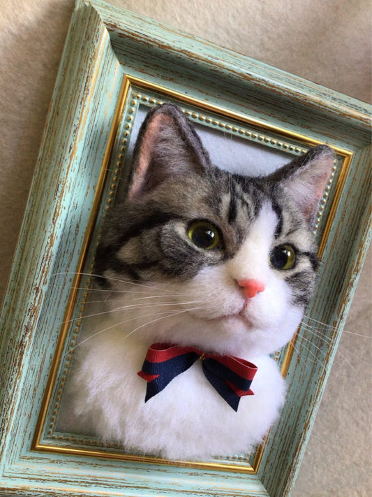 Mini Framed pet portrait-Cat