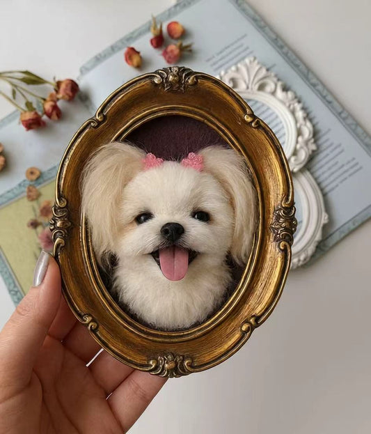 Mini Framed Pet Portrait - Dog